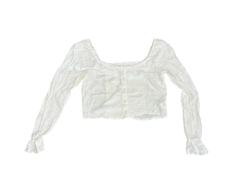 Fashion Bottoms Top Long Sleeve By Cmc In Cream, Size: L