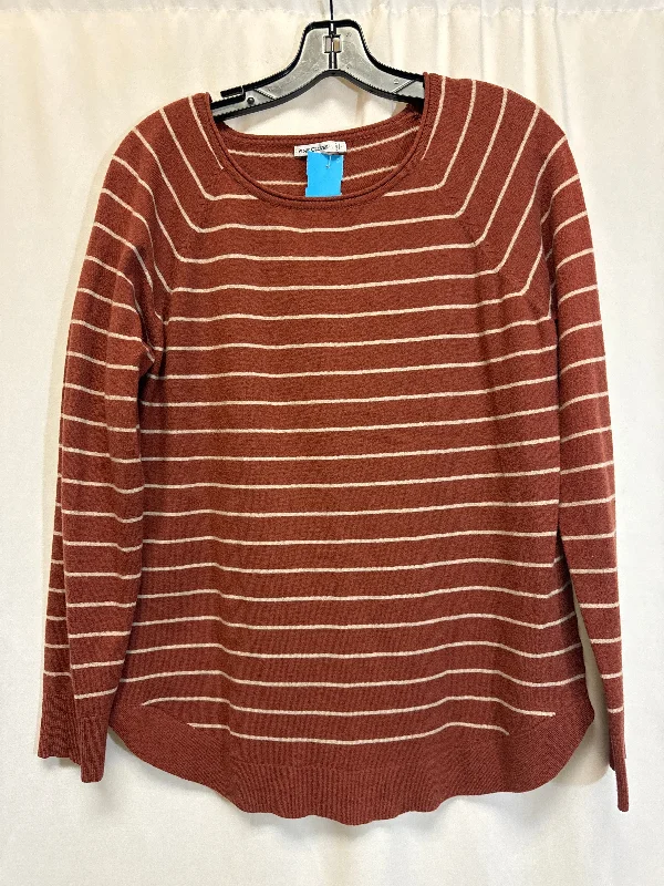 Casual Wear Top Long Sleeve By Pink Clover In Brown, Size: L