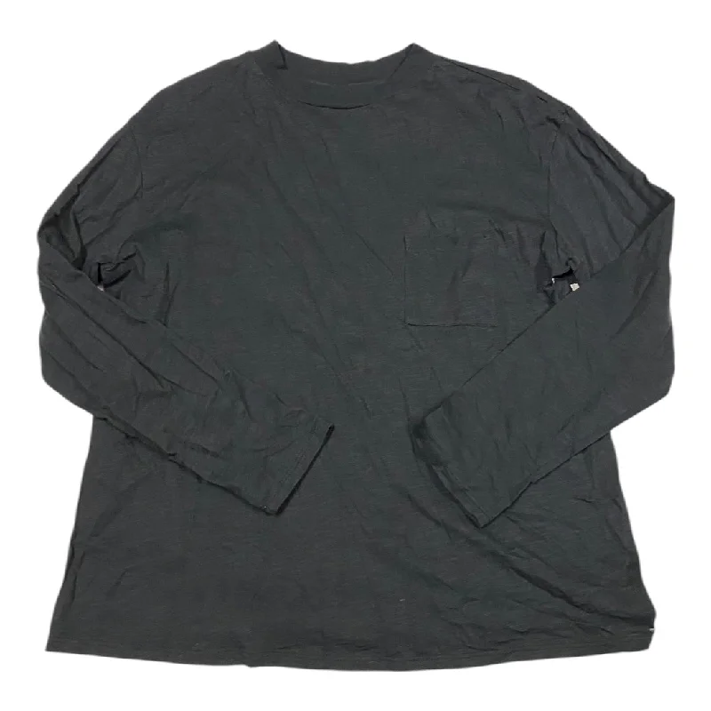 All-Day Wear Top Long Sleeve Basic By Garnet Hill In Black, Size: M