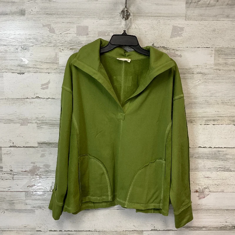 Warm Jackets Top Long Sleeve By NEW IN In Green, Size: L