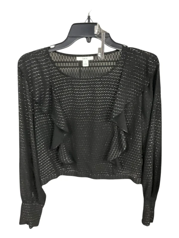 Smart Wear Top Long Sleeve By Bar Iii In Black, Size: L