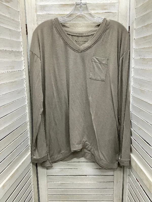 Everyday Apparel Top Long Sleeve By Koolaburra By Ugg In Tan, Size: S
