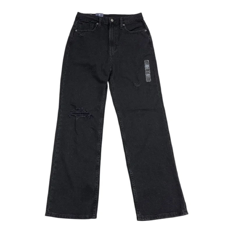 Layered Styles Jeans Straight By Gap In Black Denim, Size: 6