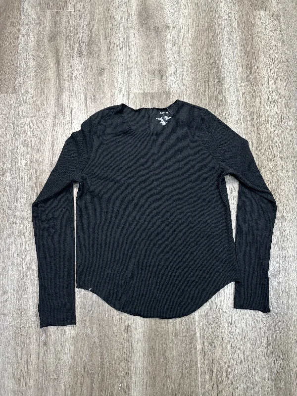 Premium Clothing Top Long Sleeve Basic By Evereve In Black, Size: L