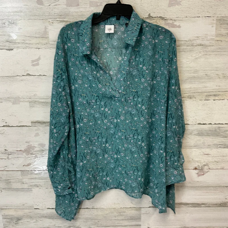 Smart Wear Top Long Sleeve By Cabi In Green, Size: M