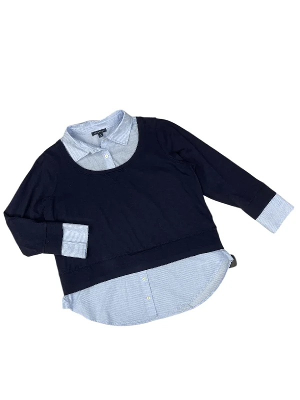 Denim Trends Top Long Sleeve By Tommy Hilfiger In Navy, Size: 0x