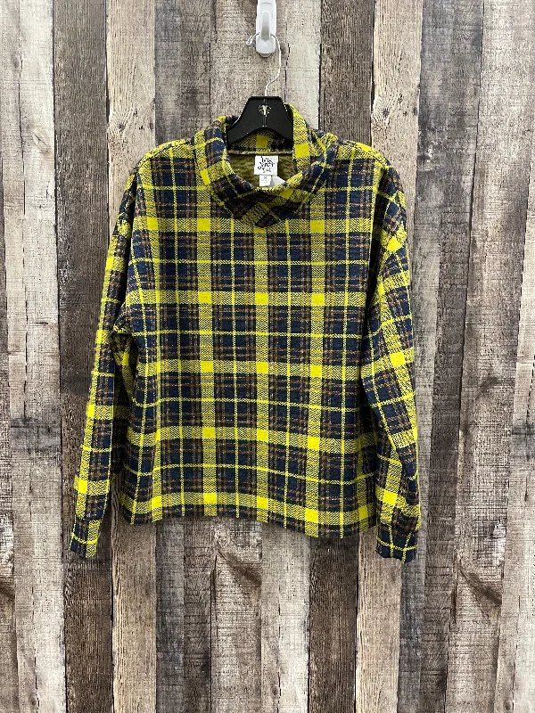 Comfy Tops Top Long Sleeve By Ivy Jane In Plaid Pattern, Size: S