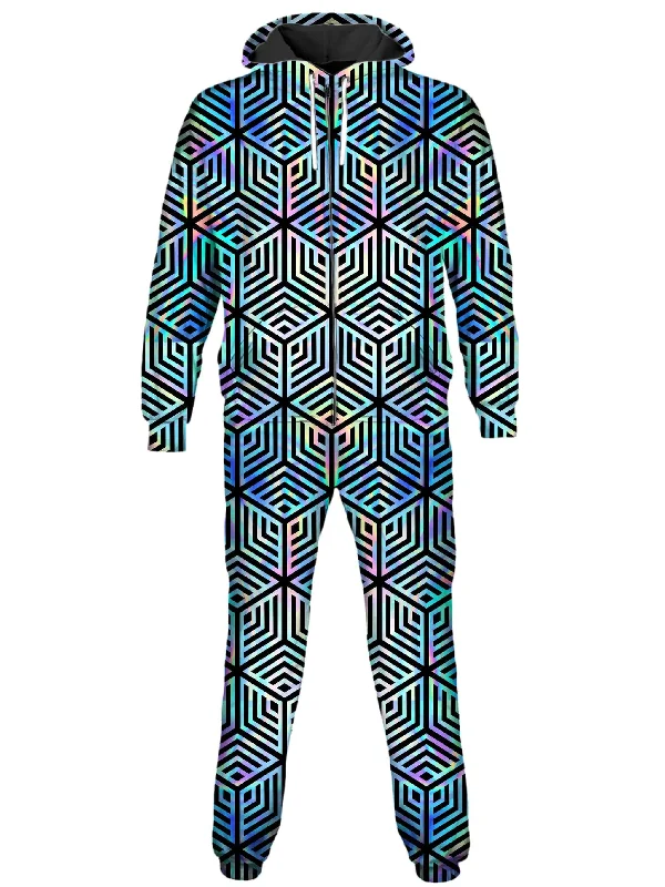 Casual Wear Holographic Hexagon Onesie