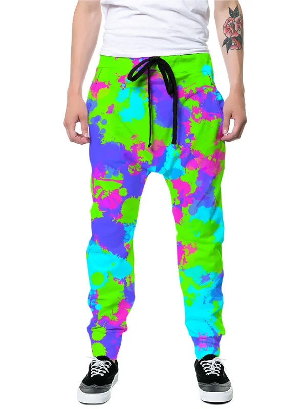 Comfortable Fits 90s Neon Paint Splatter Joggers