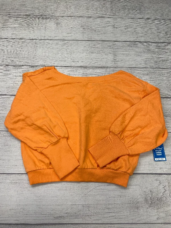 Minimalist Pieces New! Top Long Sleeve By Maeve In Orange, Size: M