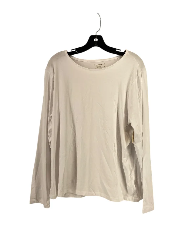 Relaxed Fit Clothing Top Long Sleeve By Coldwater Creek In White, Size: Xl