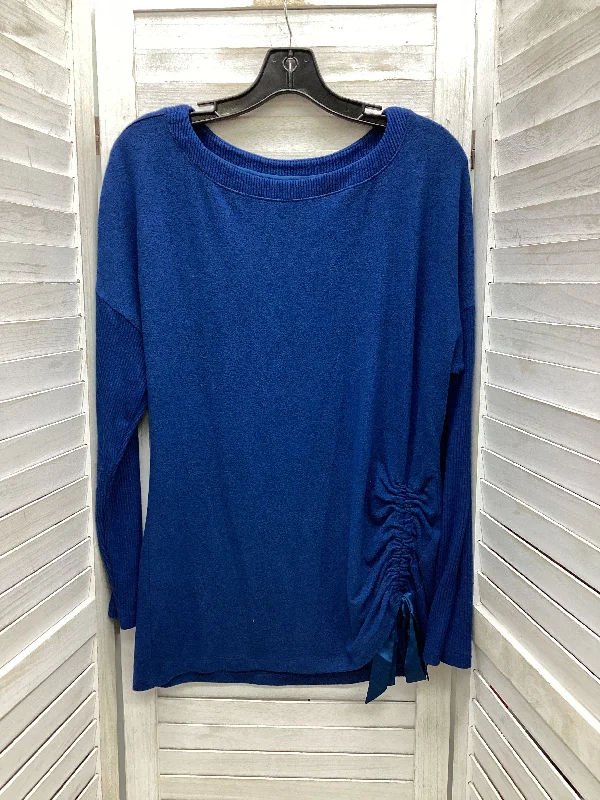 Chic Styles Top Long Sleeve By White House Black Market In Blue, Size: M