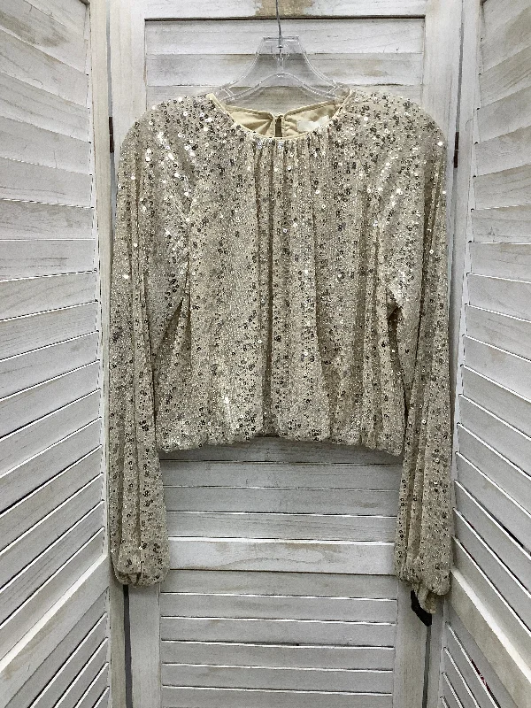 Practical Clothing Top Long Sleeve By H&m In Gold, Size: M