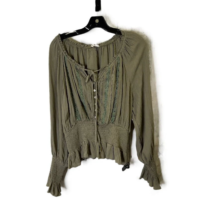 Sleek Designs Top Long Sleeve By In Bloom In Green, Size: M
