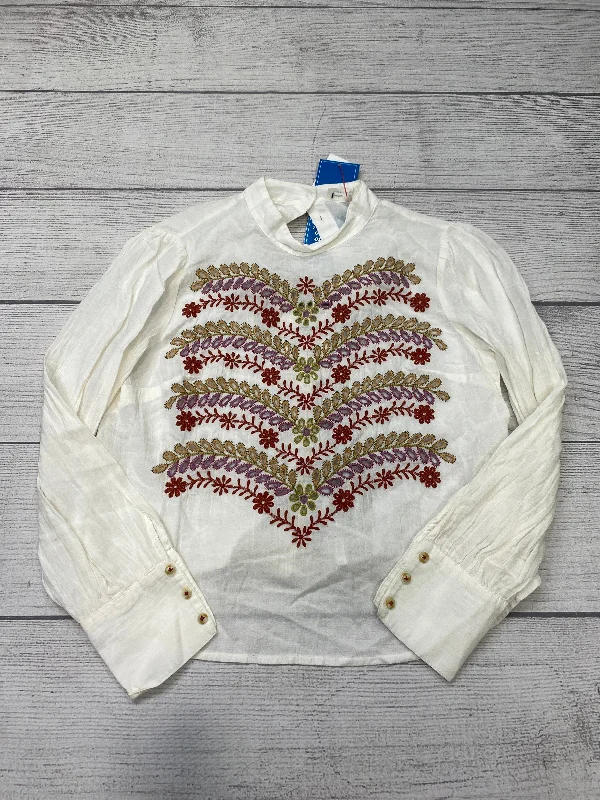 Simple Styles Top Long Sleeve By Meadow Rue In White, Size: Xs
