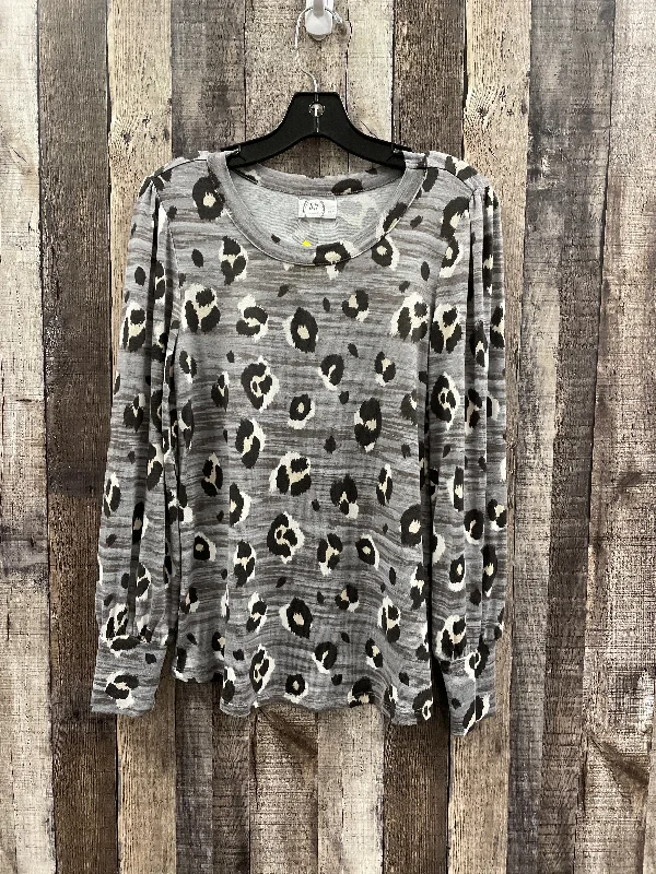 Formal Shirts Tunic Long Sleeve By Tickled Teal In Animal Print, Size: S