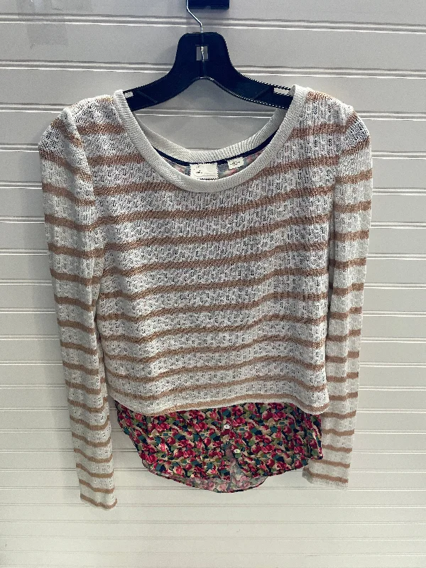 Stylish Casuals Top Long Sleeve By Postmark In Multi-colored, Size: Xs