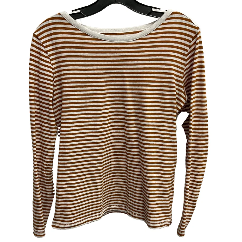 Travel Wardrobe Top Long Sleeve By Free Assembly In Striped Pattern, Size: S