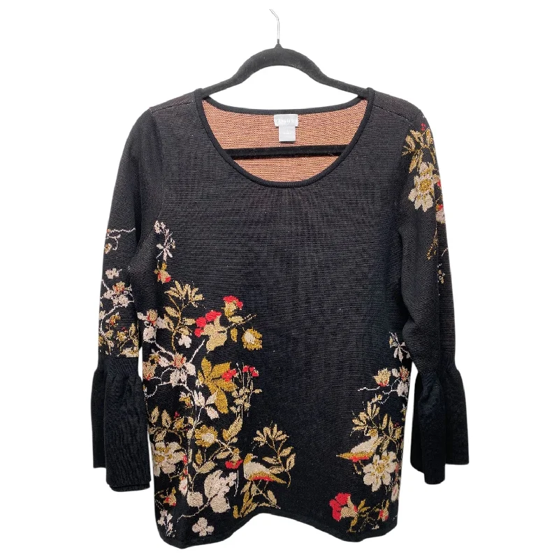 Fresh Outfit Top Long Sleeve By Chicos In Black, Size: M