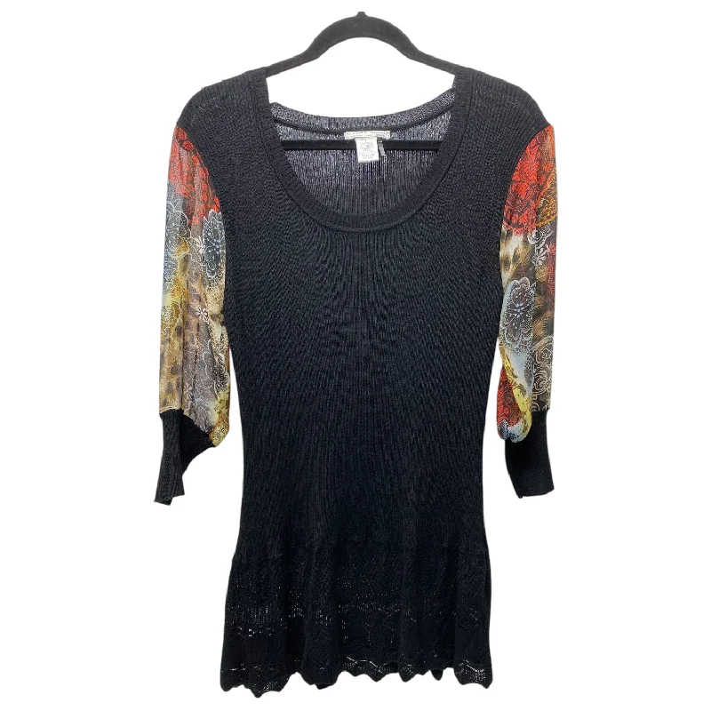 Casual Fits Top Long Sleeve By Alberto Makali In Black, Size: L