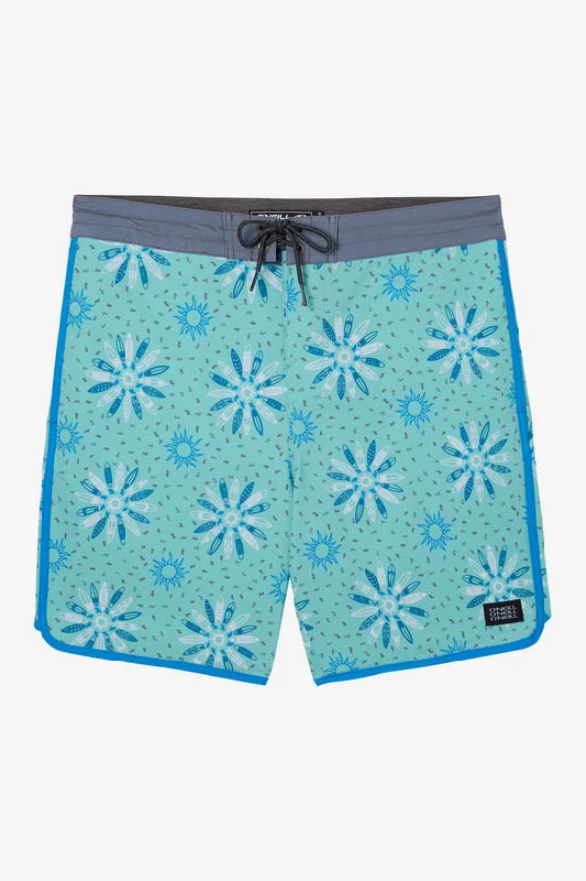 Modern Basics O'Neill Cruzer Scallop 18 Boardshorts-Aqua Wash