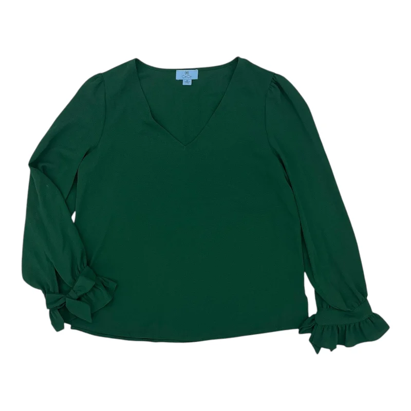 Formal Wear Top Ls By Cece In Green, Size:M