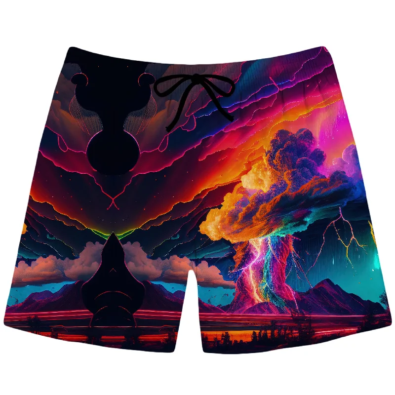 Denim Looks Rainbow Storm Swim Trunks
