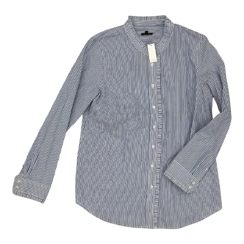 Weekend Styles Top Ls By Talbots In Blue & White, Size:M