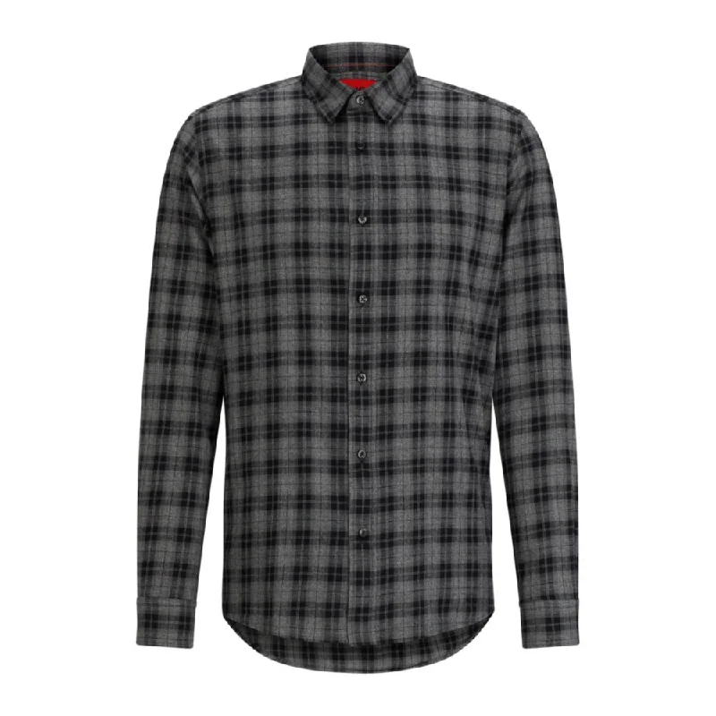 Smart Pants Relaxed-fit shirt in checked cotton twill