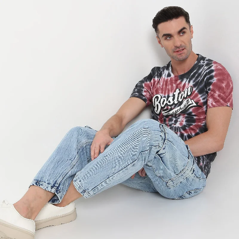 Trendy Sweaters Regular Fit Tie - Dye T-Shirt