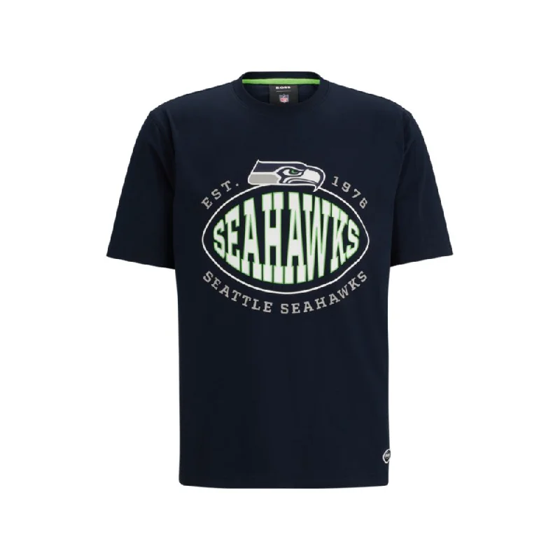 Practical Clothing BOSS x NFL stretch-cotton T-shirt with collaborative branding