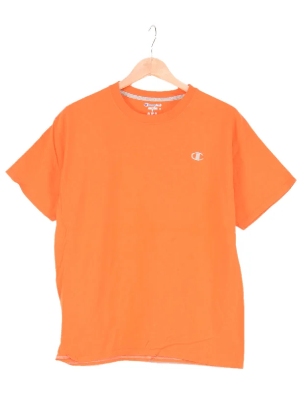 Casual Shoes Champion Plain Orange T-shirt - L