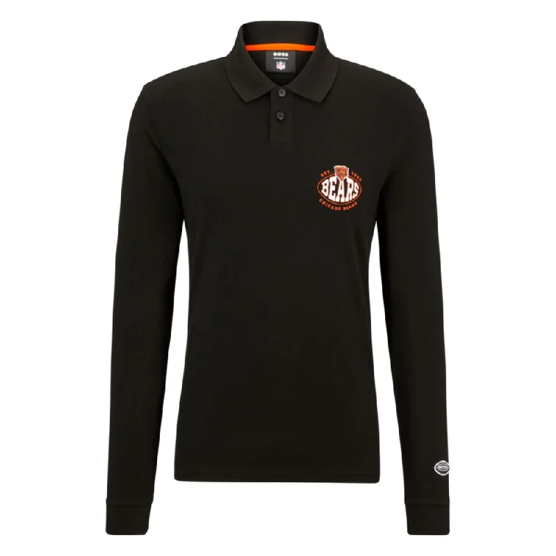 All-Season Wear BOSS x NFL long-sleeved polo shirt with collaborative branding