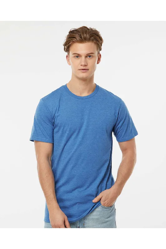 Fashion Tops Tultex Mens Premium Short Sleeve Crewneck T-Shirt - Heather Royal Blue