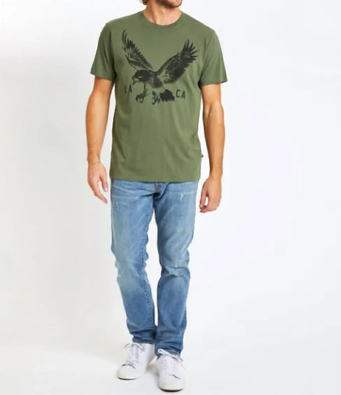 Summer Wear Men's Eagle Crew In Olive