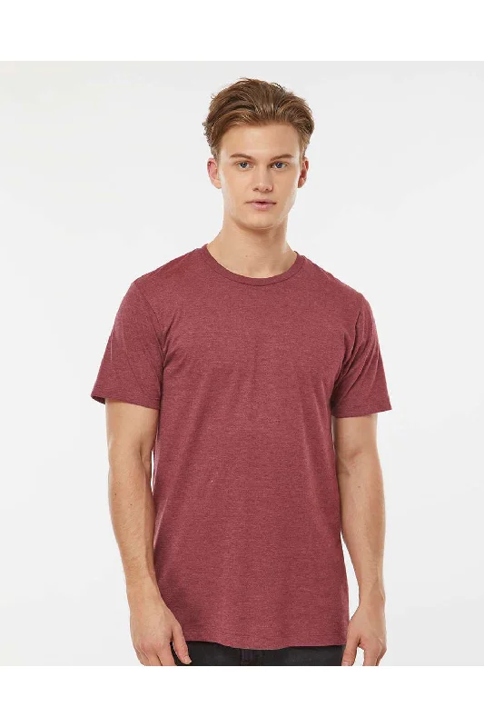 Minimalist Pieces Tultex Mens Premium Short Sleeve Crewneck T-Shirt - Heather Burgundy Minimalist Pieces Tultex Mens Premium Short Sleeve Crewneck T-Shirt - Heather Burgundy