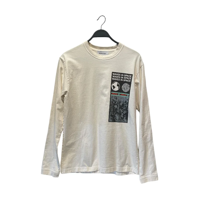 Fresh Outfit AMBUSH/LS T-Shirt/1/Cotton/WHT/Graphic/waves in space