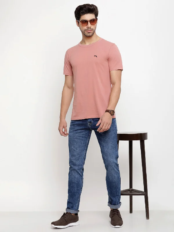 Casual Footwear JUMP USA Unisex Solid Round Neck Cotton T-shirt