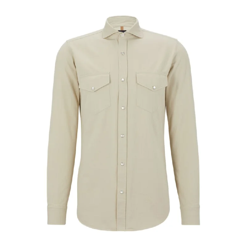 Chic Outfits Relaxed-fit shirt in Italian-made cotton twill