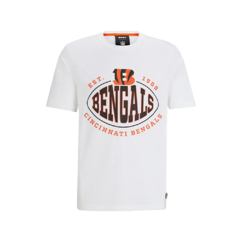 Sporty Designs BOSS x NFL stretch-cotton T-shirt with collaborative branding