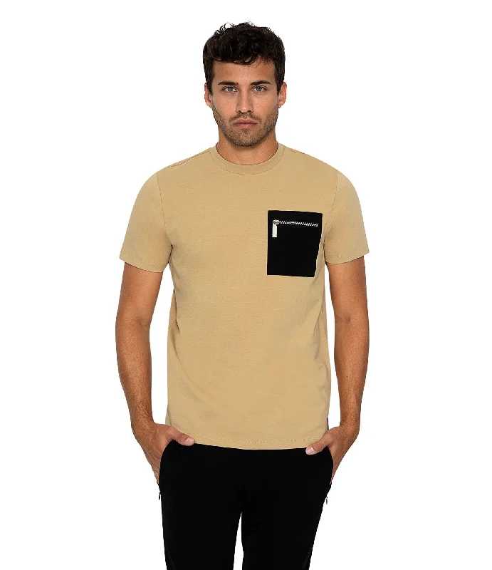 Casual Fits Bertigo Stretch Short-Sleeve Tshirts | ORSO ZP TAN T-SHIRT