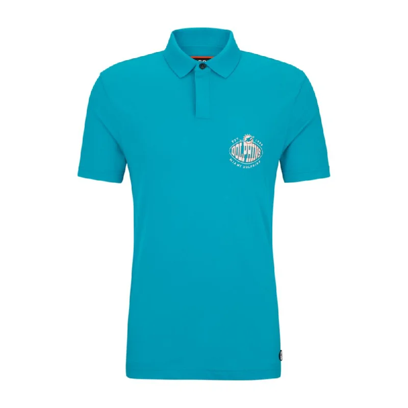 Relaxed Jackets BOSS x NFL cotton-piqu polo shirt with collaborative branding