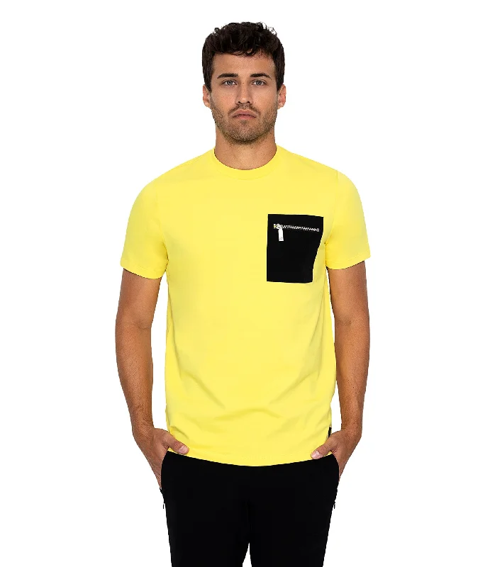 Casual Button-ups Bertigo Stretch Short-Sleeve Tshirts | ORSO ZP YELLOW T-SHIRT