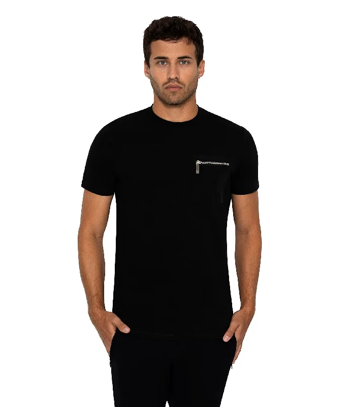 Athletic Gear Bertigo Stretch Short-Sleeve Tshirts | ORSO ZP BLACK T-SHIRT
