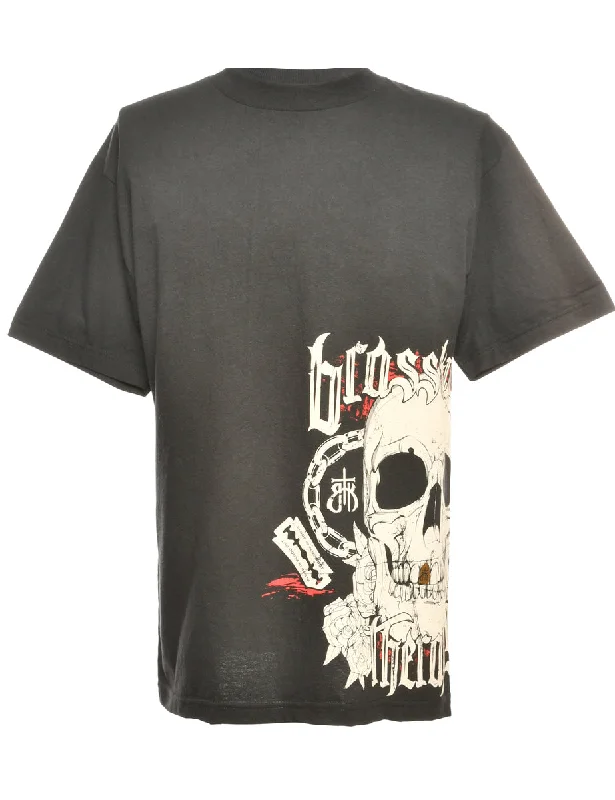 Casual Button-ups Black Brass Knuckle Printed T-shirt - M