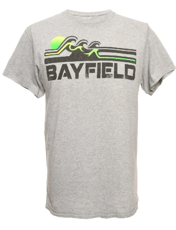 Chic Outfits Bayfield Printed Grey T-shirt - L