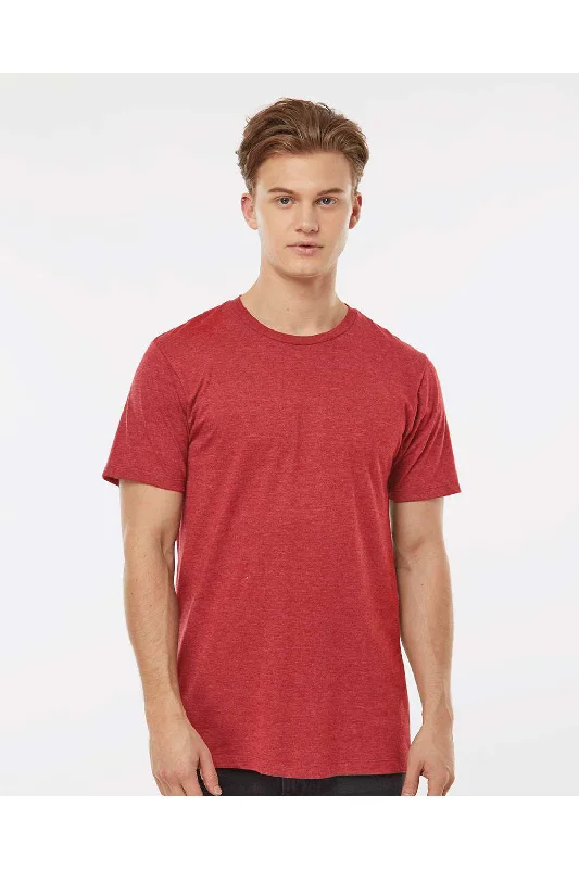 Lightweight Tops Tultex Mens Premium Short Sleeve Crewneck T-Shirt - Heather Red