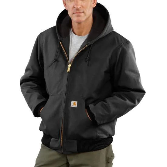 Modern Basics Duck Active Jacket - Quilted Flannel Lined, Black
