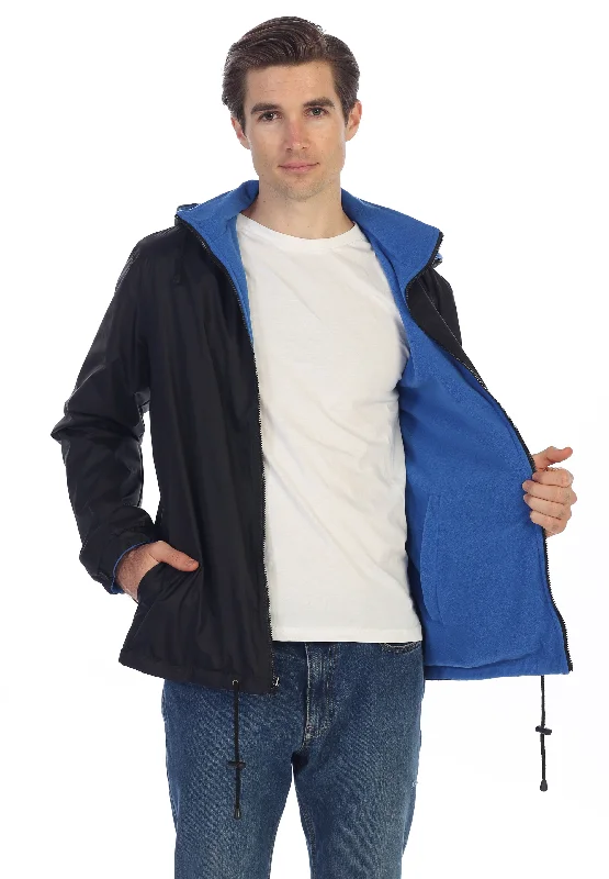 Relaxed Fit Clothing Men's Reversible Jacket with Polar Fleece Lining