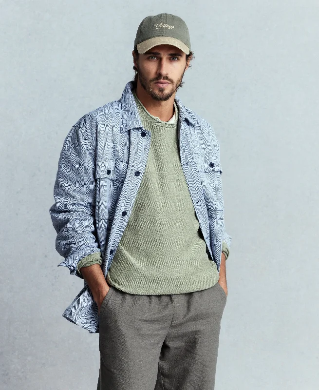 Trendy Tees Long Sleeve Unlined Utility Shirt Jacket in Navy